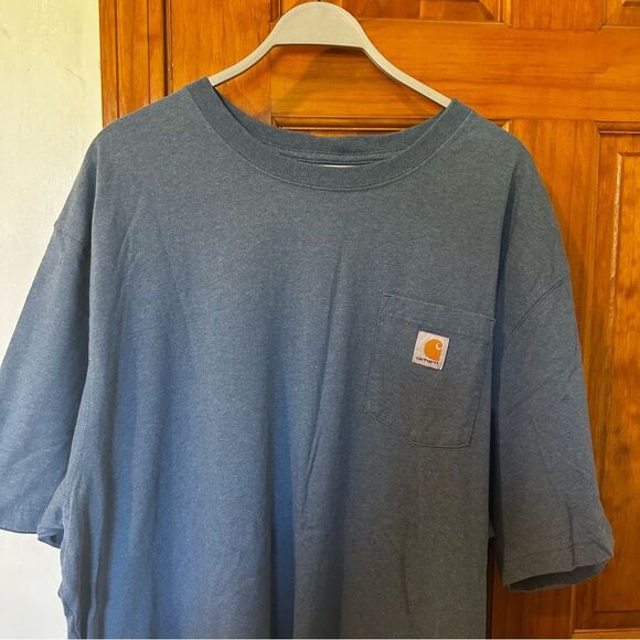 Carhartt Men's Blue Pocket T-Shirt loose fit size 3XL - Picture 4 of 8
